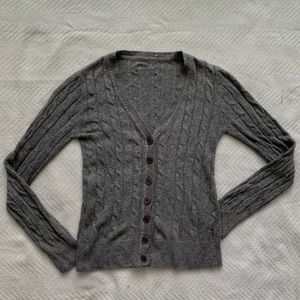 Medium Grey Button Up Knitted Cardigan